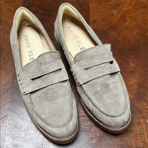 Anne Klein Women’s Taupe Suede Loafers